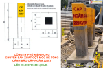 Cột Mốc Bê Tông Cảnh Báo Cáp Ngầm Điện Lực 220KV
